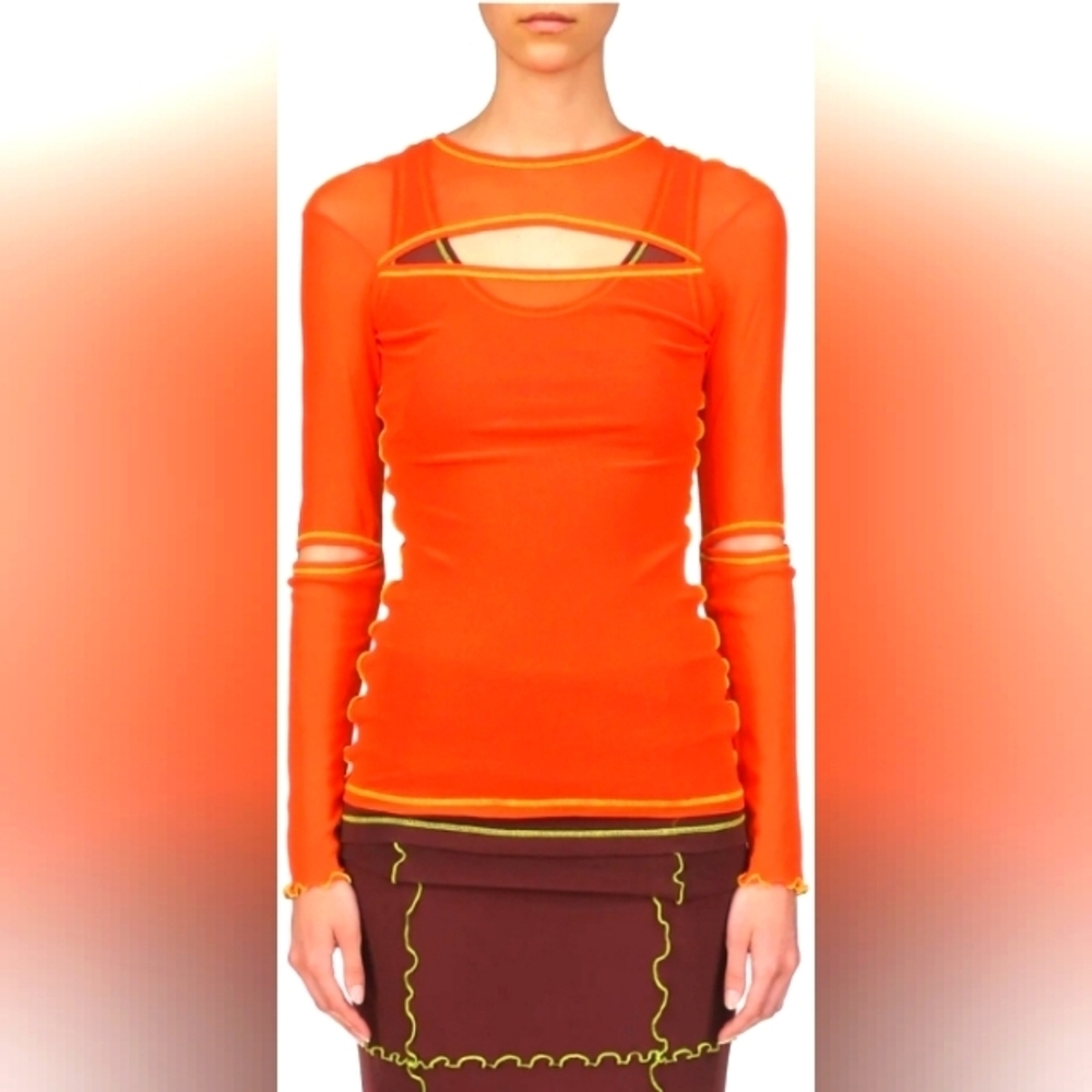 Marina Moscone Layered Long Sleeve Top